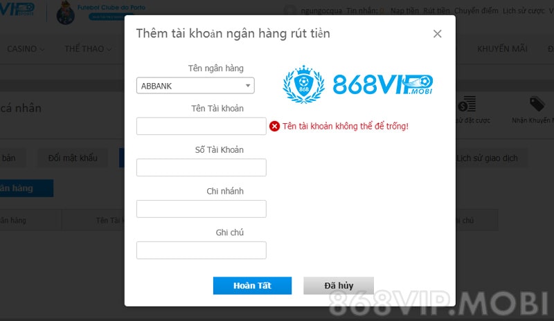 Những tiêu chí đánh giá quá trình rút tiền tại nhà cái 868VIP Những tiêu chí đánh giá quá trình rút tiền tại nhà cái 868VIP
