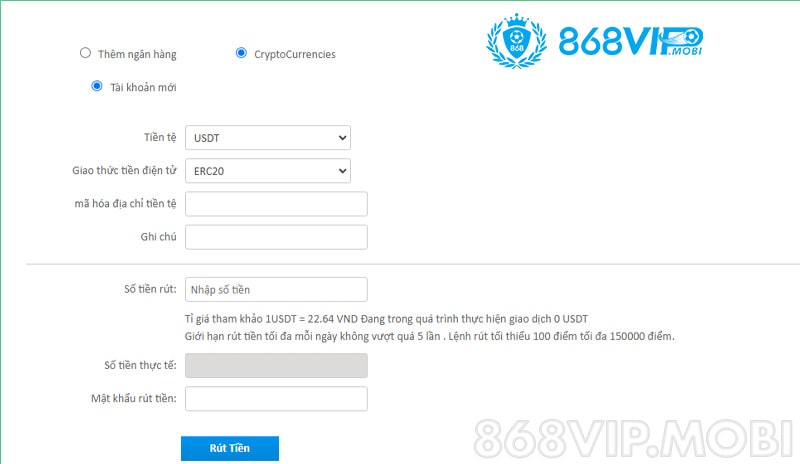 Tham khảo cách rút tiền 868VIP trực tiếp Tham khảo cách rút tiền 868VIP trực tiếp